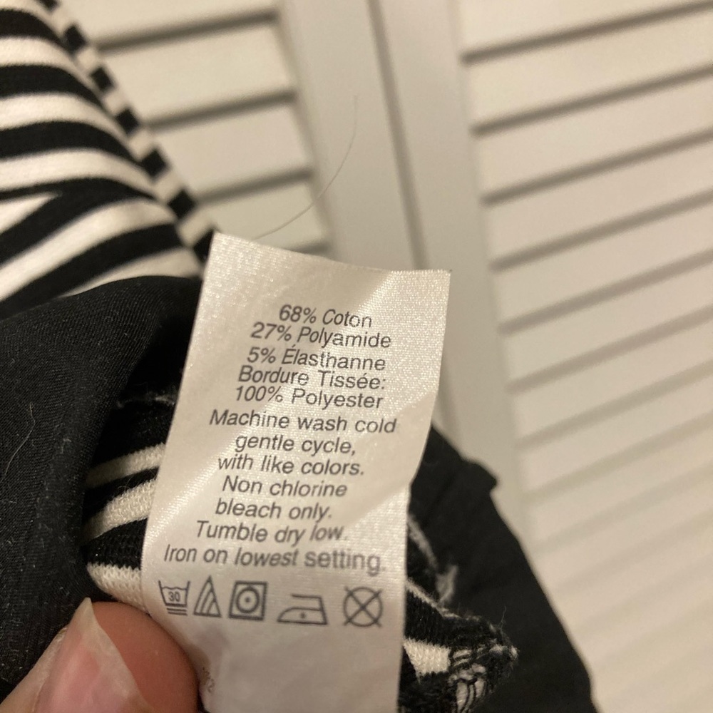 J. Crew Black And White Striped Ruffle Tank Blouse Size Small - Picture 10 of 10
